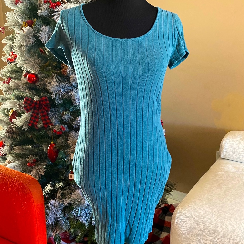 turquoise bodycon dress